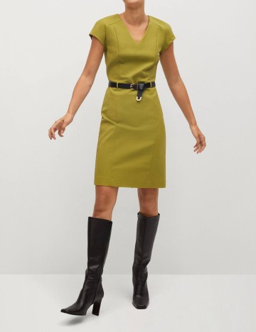 Rochie Scurta Mango, verde oliv, XL