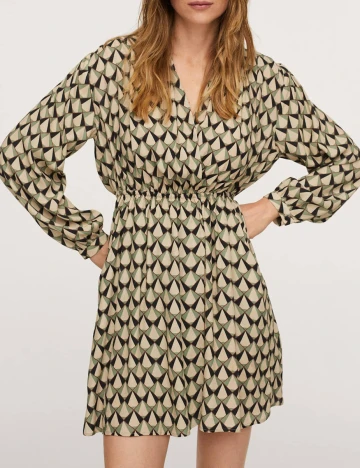 Rochie scurta Mango, crem, M Crem