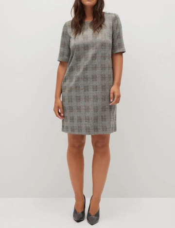 Rochie scurta Mango, gri, L Gri
