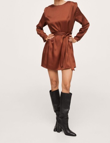 Rochie scurta Mango, maro, M