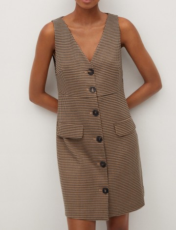 Rochie scurta Mango, maro, M
