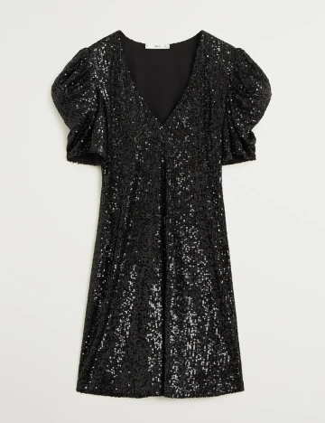Rochie scurta Mango, negru, S Negru