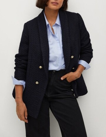 Palton Mango Violeta, bleumarin, XXL