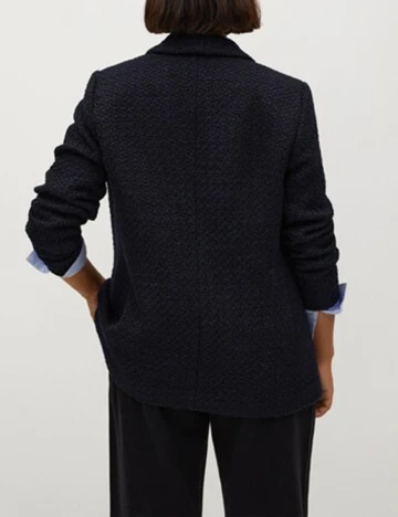 Palton Mango Violeta, bleumarin, XXL Albastru