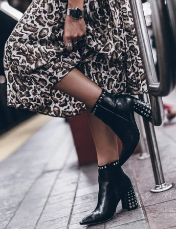 Botine Reserved, negru, 37