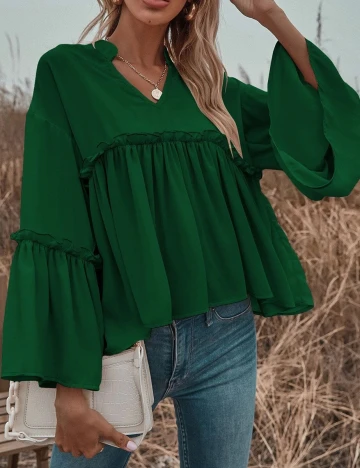 Bluza SHEIN, verde, M Verde