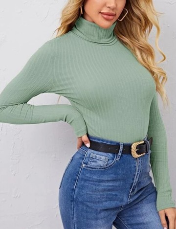 Bluza SHEIN, verde opalin, XL