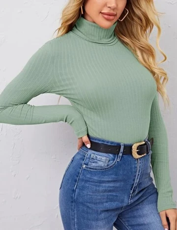 Bluza SHEIN, verde opalin, XL