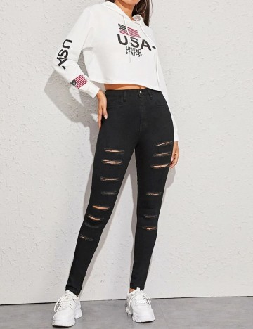 Pantaloni SHEIN, negru, L