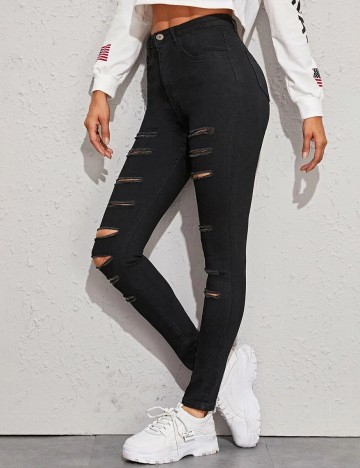 Pantaloni SHEIN, negru, L