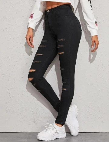 Pantaloni SHEIN, negru, L