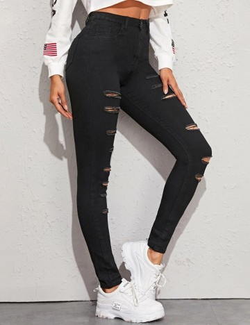 Pantaloni SHEIN, negru, L