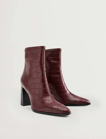 Botine Mango, visiniu, 38