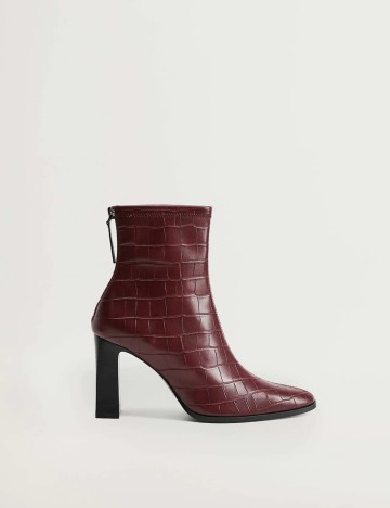 Botine Mango, visiniu, 38