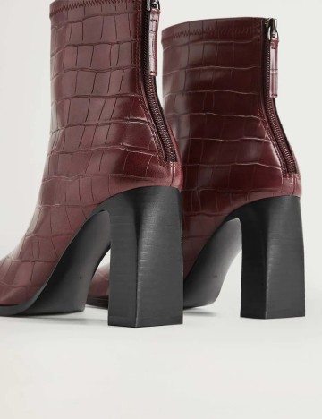 Botine Mango, visiniu, 38