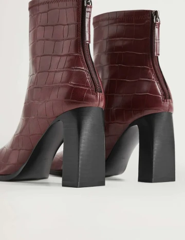 Botine Mango, visiniu, 38
