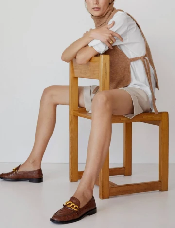 Mocasini Mango, maro, 39
