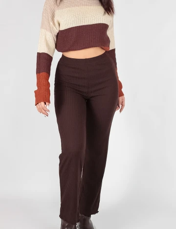 Pantaloni SHEIN, maro, S