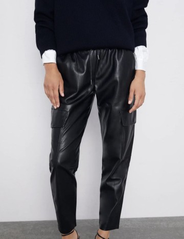 Pantaloni Zara, negru, XS