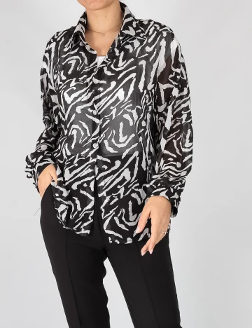 Camasa SHEIN, negru, S Negru