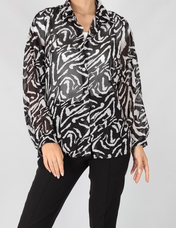 Camasa SHEIN, negru, S