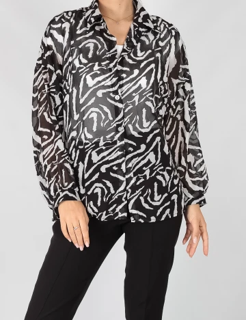 Camasa SHEIN, negru, S Negru