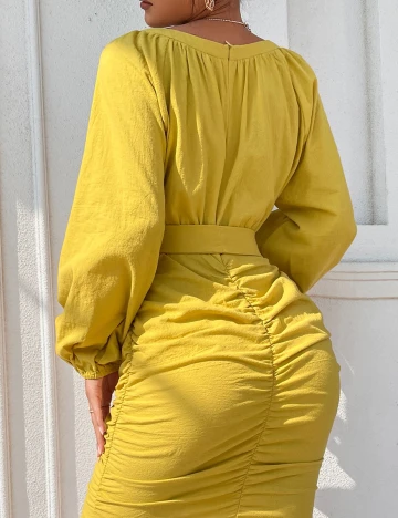 Rochie scurta SHEIN, galben, XL Galben