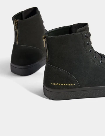 Papuci Bershka, gri, 39