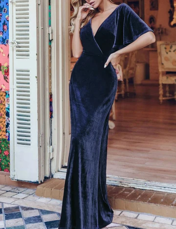 Rochie Lunga SHEIN, bleumarin, XL Albastru