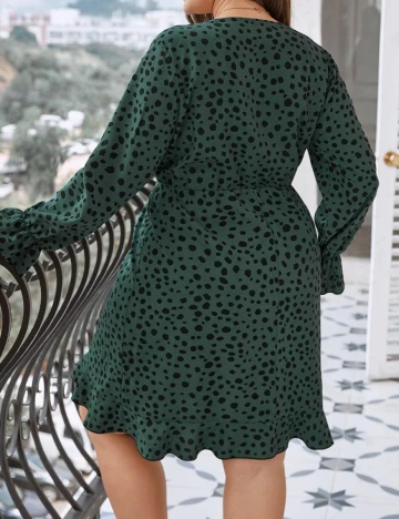 Rochie scurta SHEIN CURVE, verde, XL Verde