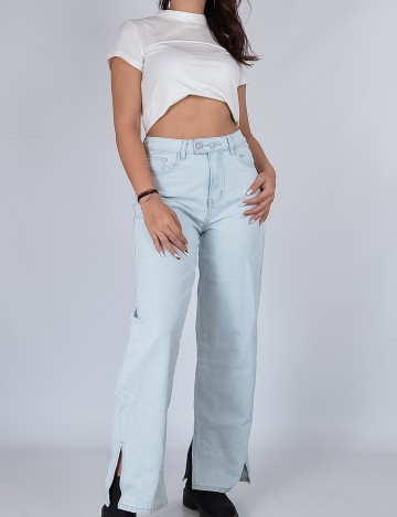 Blugi SHEIN, albastru deschis, M