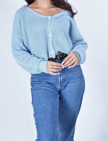 Cardigan SHEIN, albastru, S