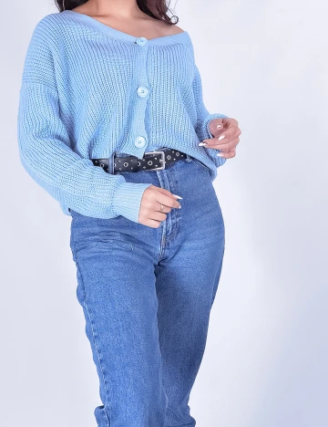 Cardigan SHEIN, albastru, S