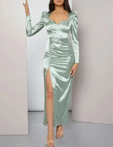 Rochie Lunga SHEIN, verde, M Verde