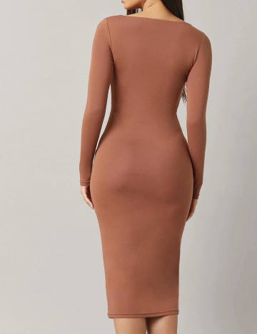 Rochie medie SHEIN, maro, L