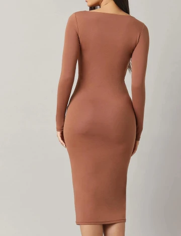 Rochie medie SHEIN, maro, L