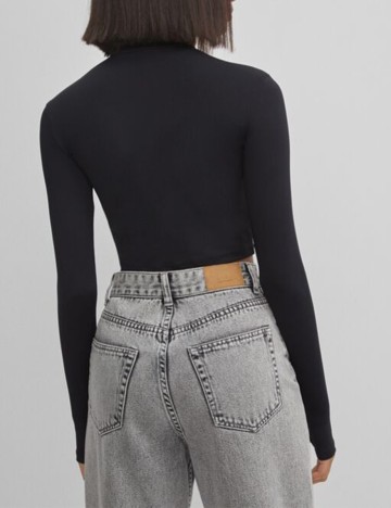 Top Bershka, negru, S
