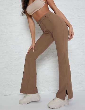 Pantaloni SHEIN, maro, XS