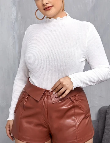 Bluza SHEIN CURVE, alb, 2XL