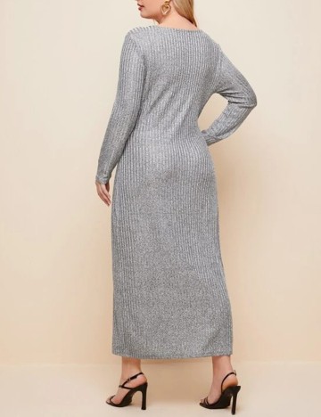 Rochie medie SHEIN CURVE, gri, 0 XL