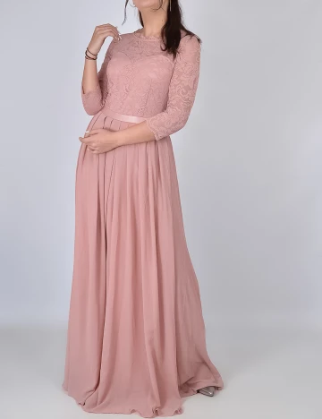 Rochie lunga Miusol, roz, S