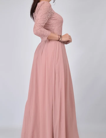 Rochie lunga Miusol, roz, S