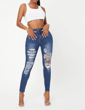 Blugi SHEIN, albastru, L