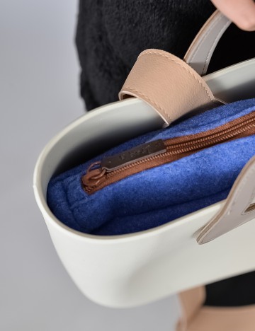 Geanta O Bag, ecru