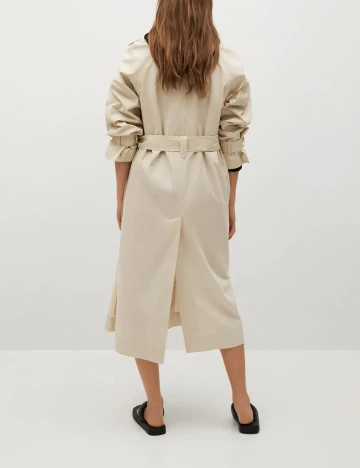 Trench Mango, ecru, L Alb