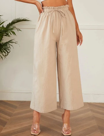 Pantaloni SHEIN, crem, S Crem