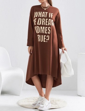 Rochie Medie SHEIN, maro, S