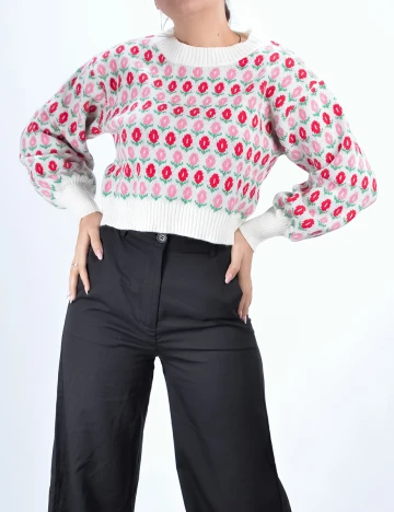 Pulover SHEIN, alb, S Alb