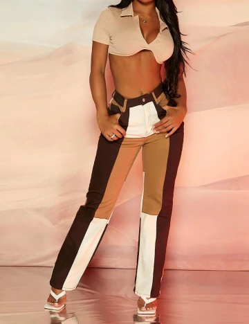 Pantaloni SHEIN, maro, L