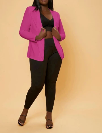 Blazer SHEIN CURVE, roz, 0 XL